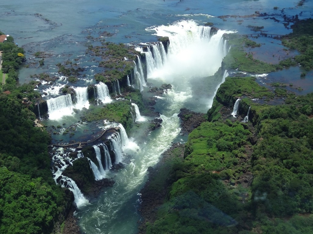 PHOTO Iguazu Falls from the air by helicopter; what a