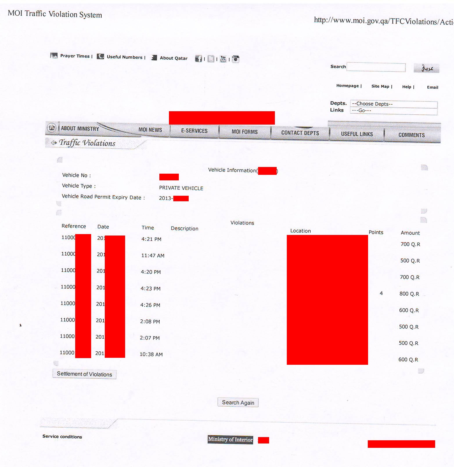 A Day Driving In Qatar And 12 Traffic Fines Worth 1600 Euro Chris Travel Blog