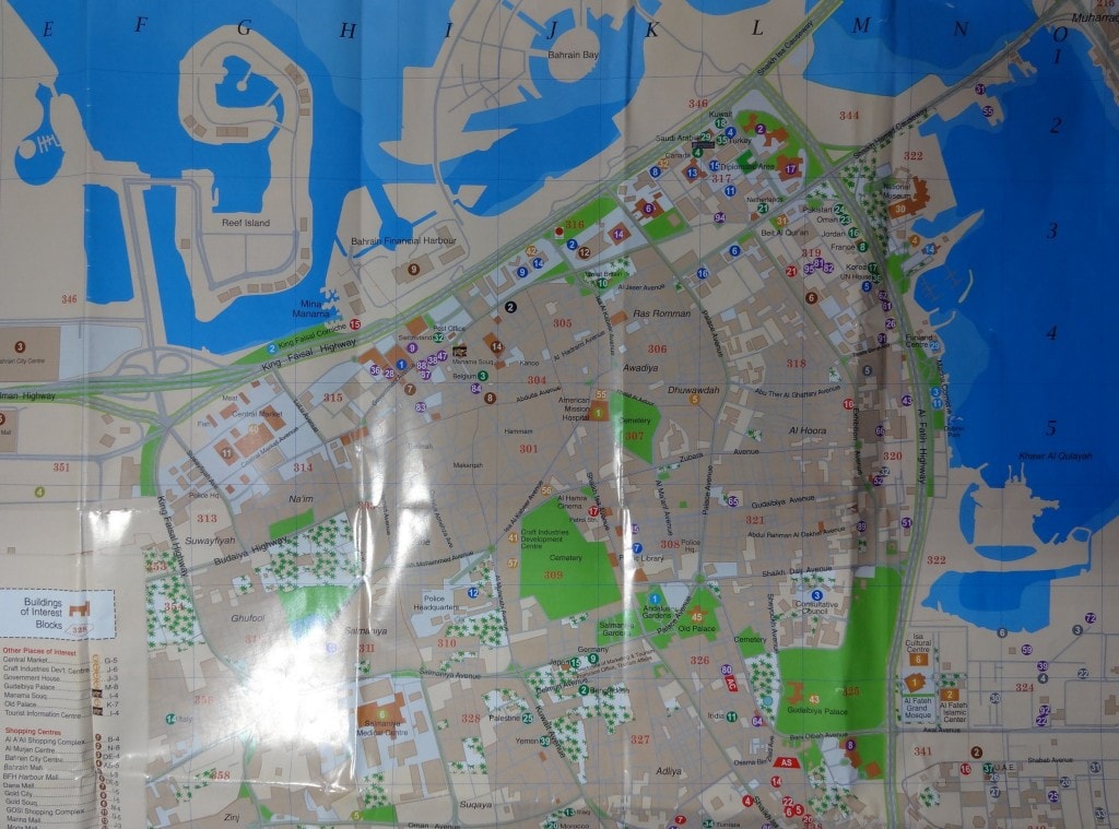 Bahrain - Tourist Map