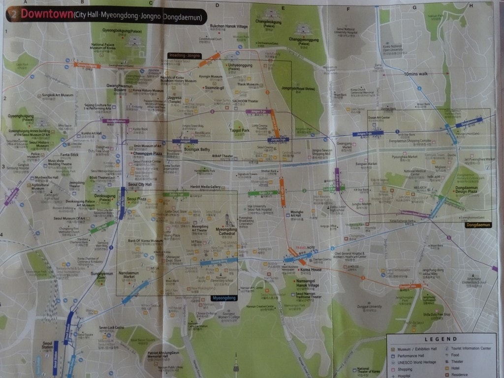 Seoul - Tourist City Map