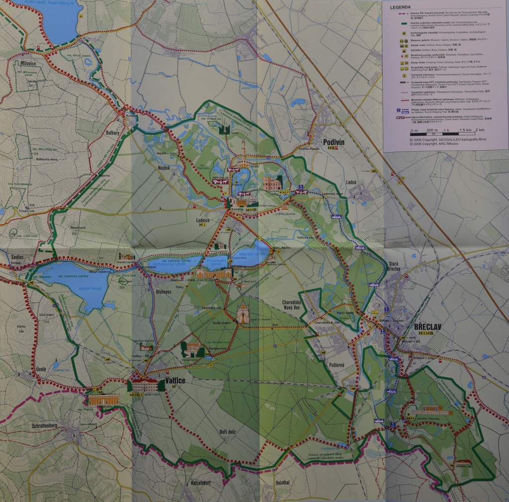 Lednice-Valtice Cultural Landscape Map
