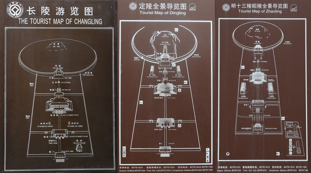 China - Beijing - Ming Tombs Map