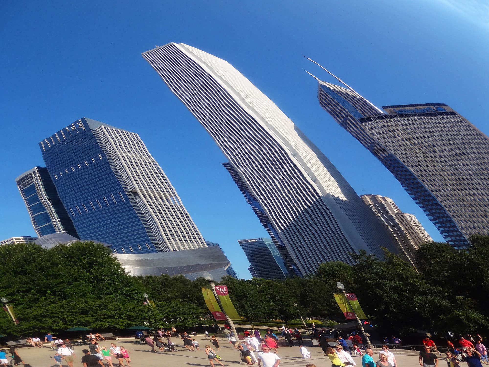 Windy skyscrapers in Chicago