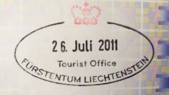 Liechtenstein passport stamp Liechtenstein passport stamp