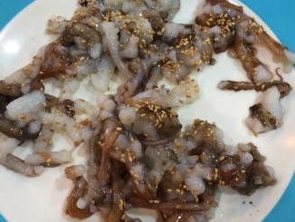 Eating Sannakji in Seoul, a live octopus