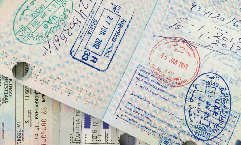 United Arab Emirates - Entry & Exit passport stamp issues