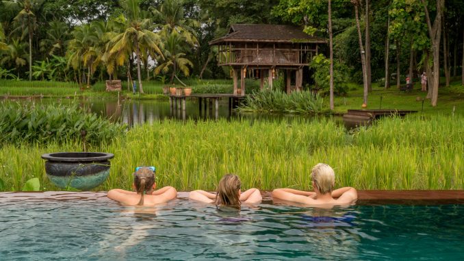Enjoying the pool view - THAILAND - Four Seasons Chiang Mai: A luxury treasure in the Mae Rim Valley Enjoying the pool view - THAILAND - Four Seasons Chiang Mai: A luxury treasure in the Mae Rim Valley