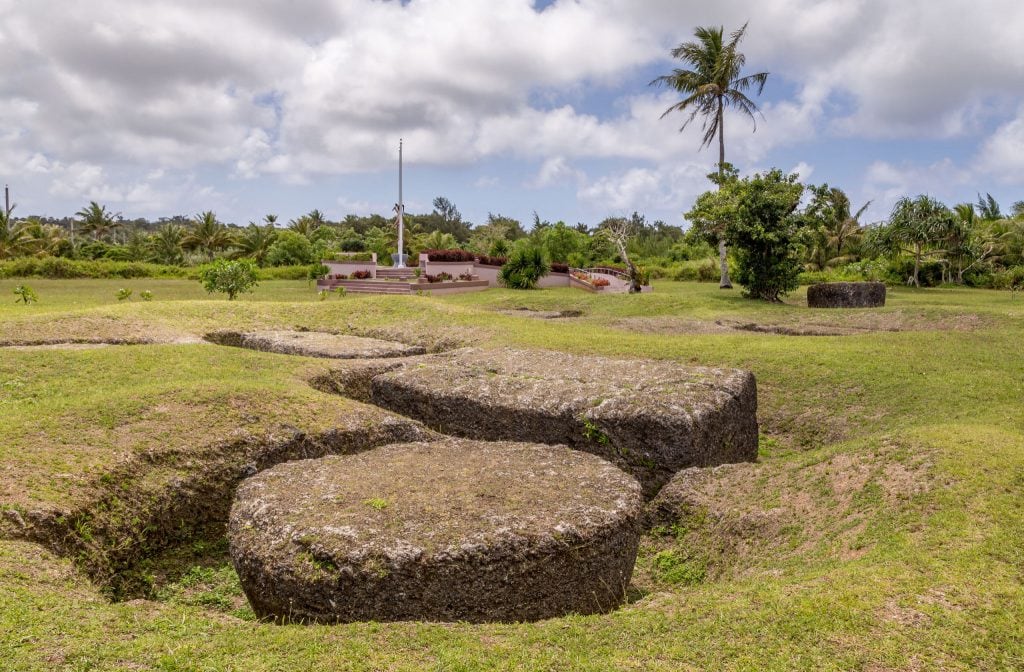 Chamorro Taga latte stone quarry - MARIANA ISLANDS - Must see places on a Rota island overnight trip; the unspoiled marianas