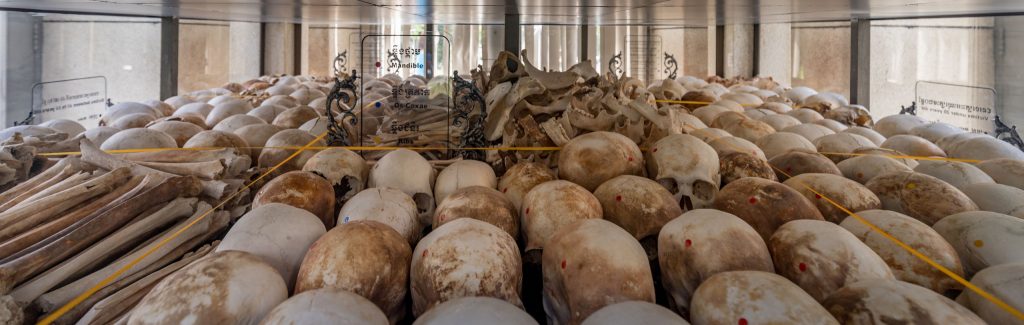 Killing Fields Skulls - VIETNAM & CAMBODIA - Ho Chi Minh City to Siem Reap itinerary with Mekong Cruise