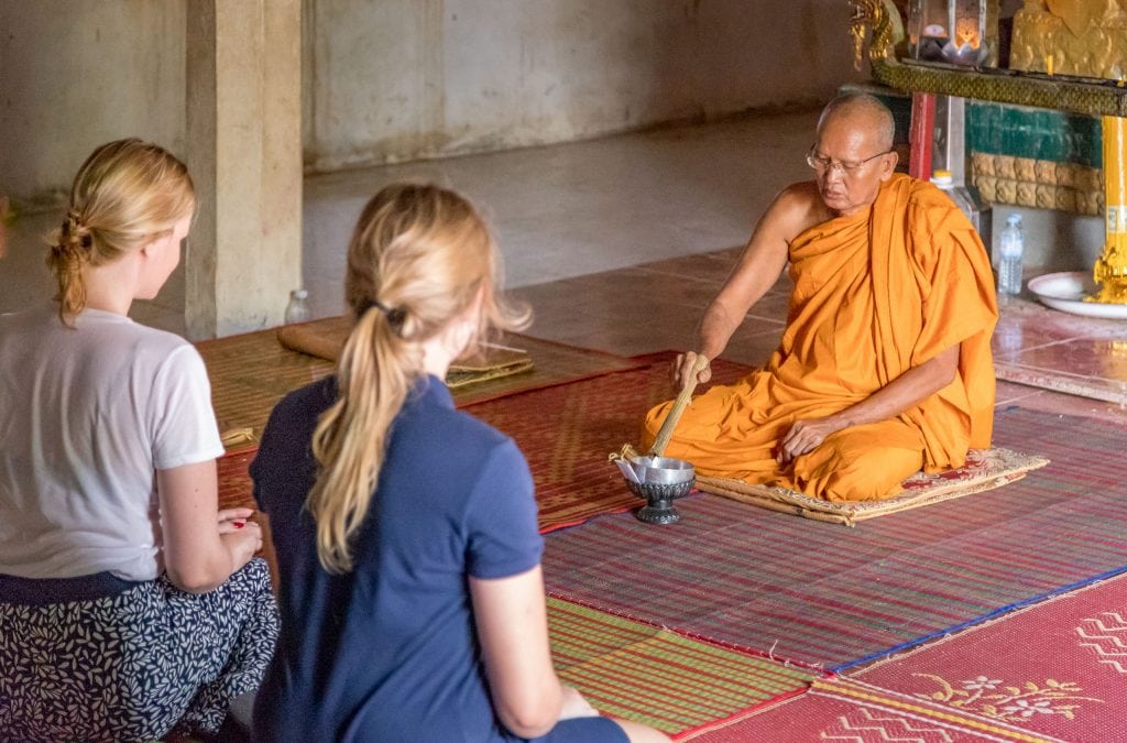 Monk Blessing - VIETNAM & CAMBODIA - Ho Chi Minh City to Siem Reap itinerary with Mekong Cruise