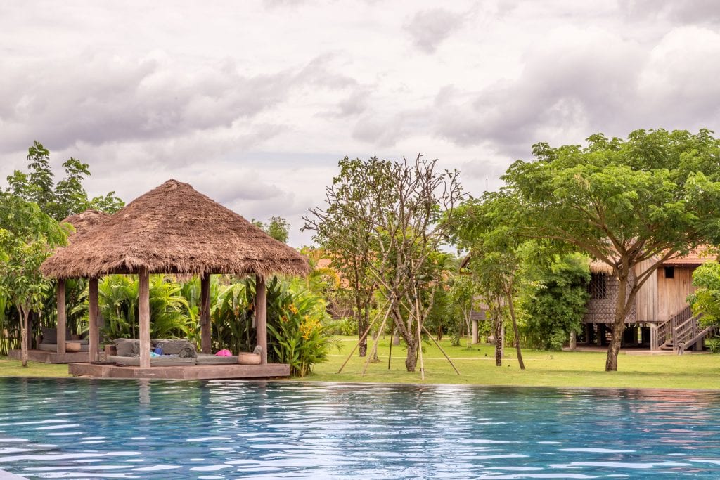 Pool cabana - CAMBODIA - Phum Baitang Resort, Siem Reap; must-stay luxury green village
