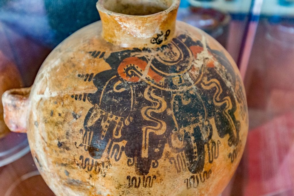 Pottery mayan paintins - MEXICO - Merida day trip itinerary with Dzibilchaltún mayan ruins tour