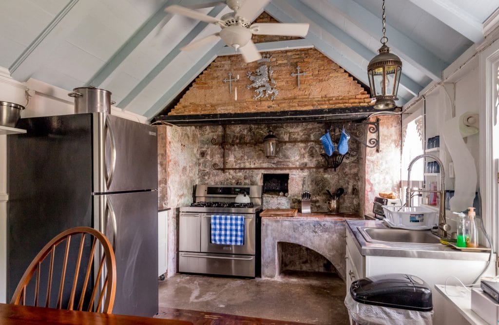 Kitchen - SABA - Best Accommodation: Old World style at the Hidden Garden Villa