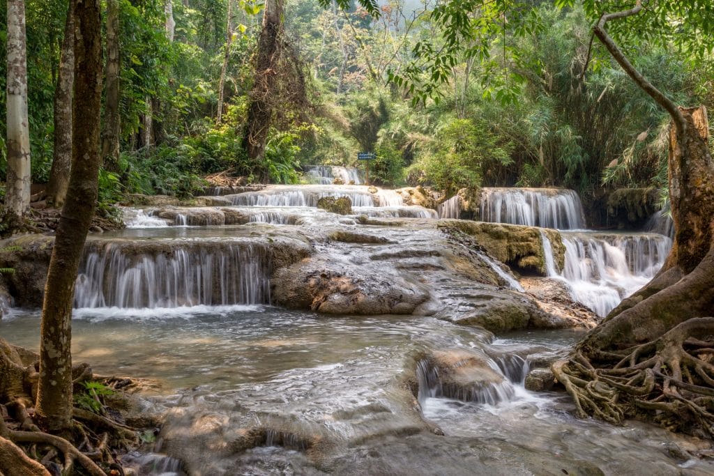 LAOS – Country side and the Kuang Si Falls as a day trip from Luang Prabang