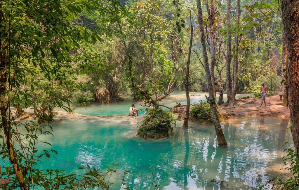 LAOS – Country side and the Kuang Si Falls as a day trip from Luang Prabang