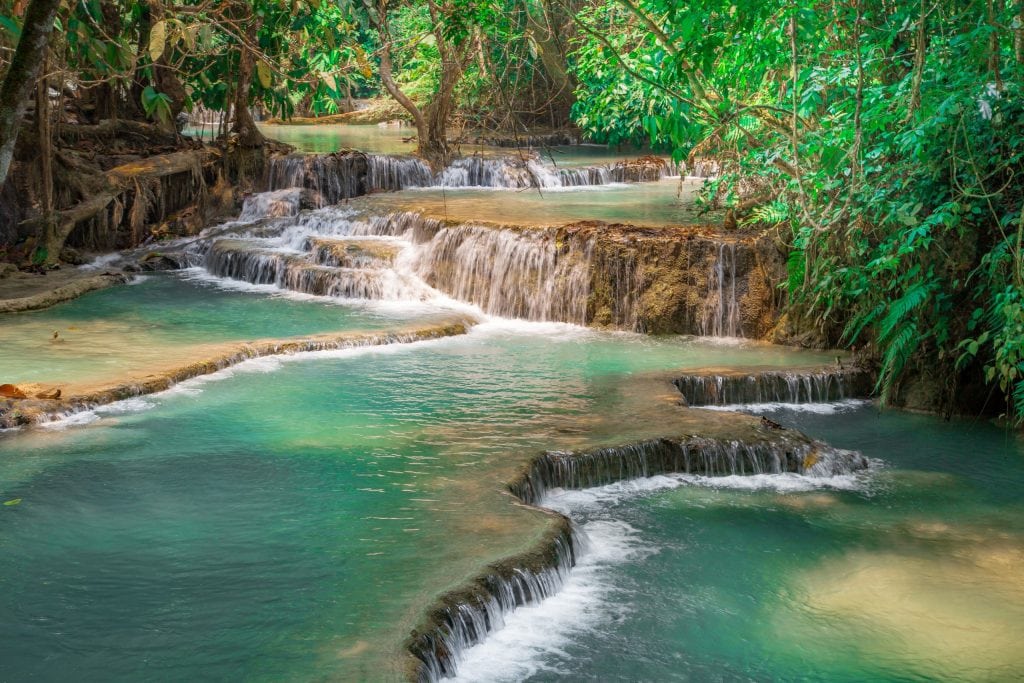 LAOS – Country side and the Kuang Si Falls as a day trip from Luang Prabang