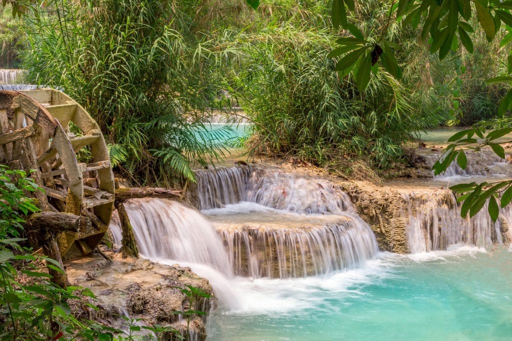 LAOS – Country side and the Kuang Si Falls as a day trip from Luang Prabang