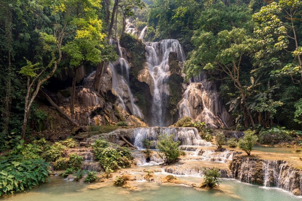 LAOS – Country side and the Kuang Si Falls as a day trip from Luang Prabang