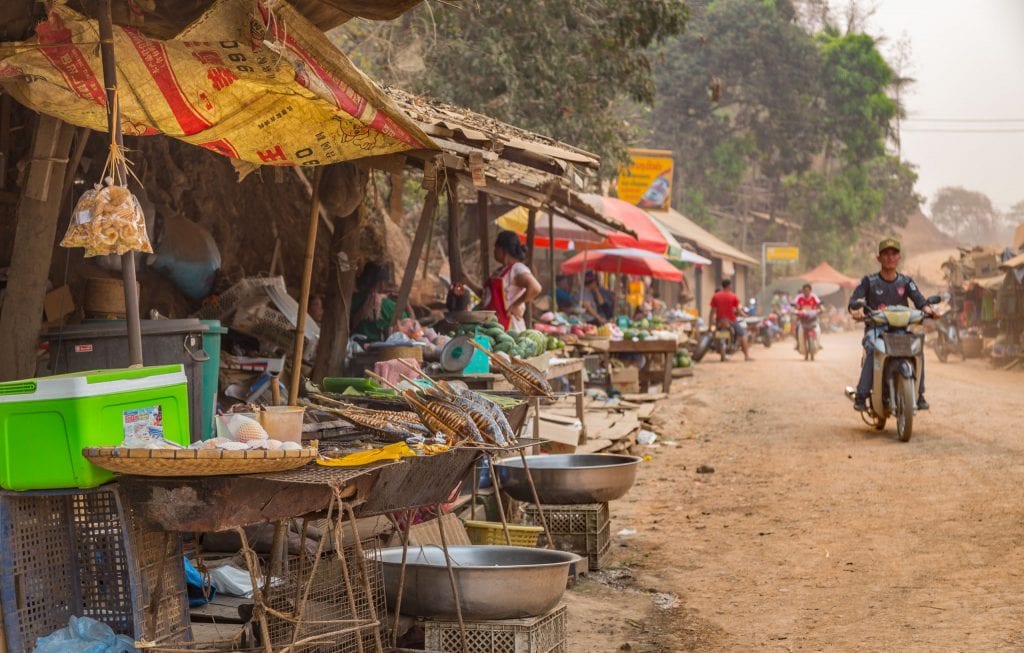 LAOS – Country side and the Kuang Si Falls as a day trip from Luang Prabang