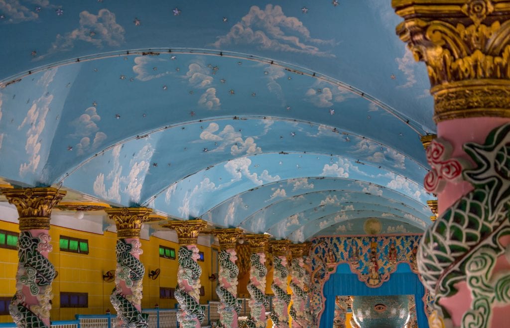 Ceiling View Cao Dai Temple - VIETNAM - Must do day trip: Cu Chi tunnels and Cao Dai Temple from Ho Chi Min City