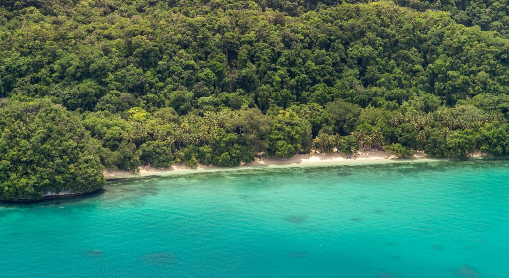 Empty Beach - PALAU - Must do: Palau helicopter tour; a bird’s eye view of paradise island