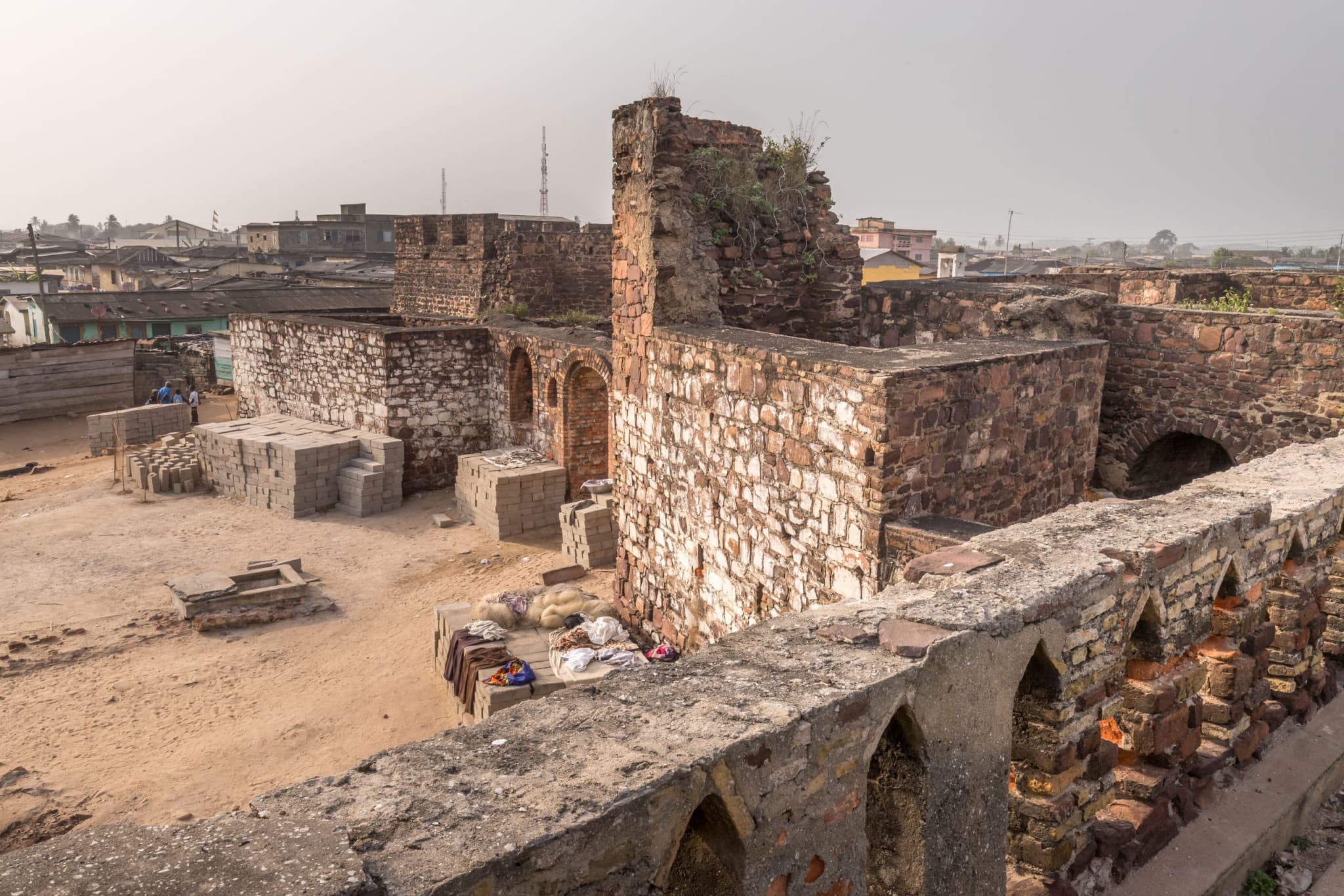 English fort Vredenburg Komende top view - GHANA - 5 lesser known slave forts; day trip from Takoradi