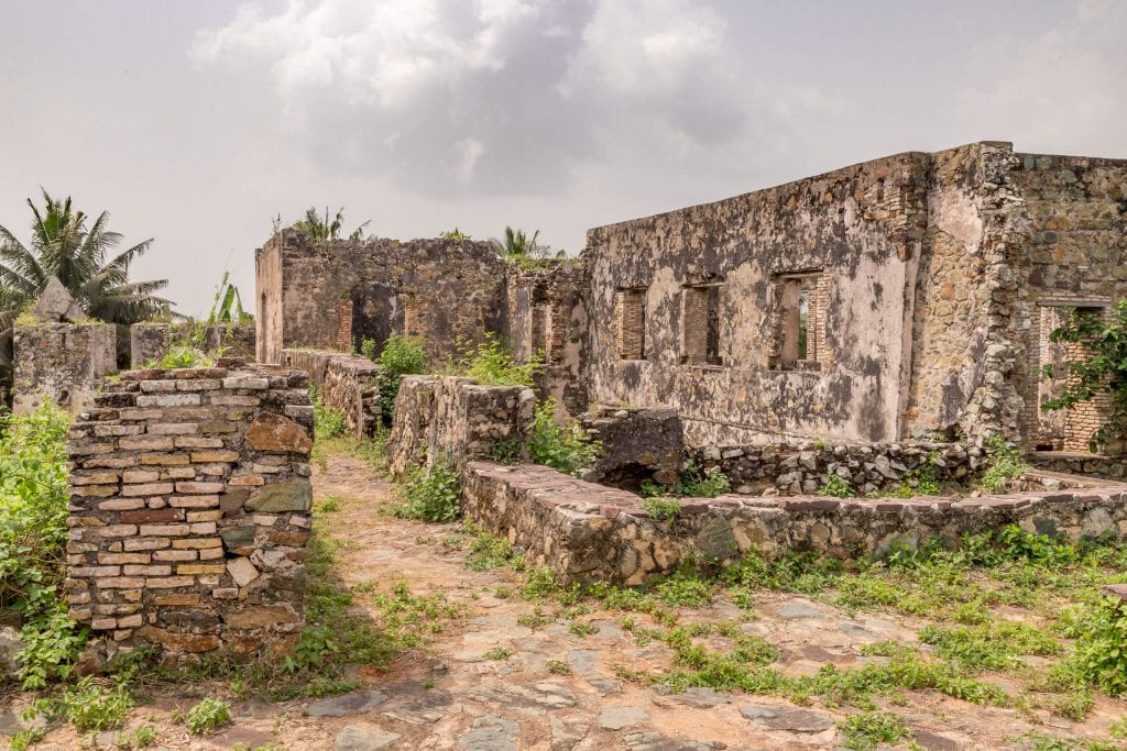 Fort Batenstein Butri courtyard - GHANA - 5 lesser known slave forts; day trip from Takoradi