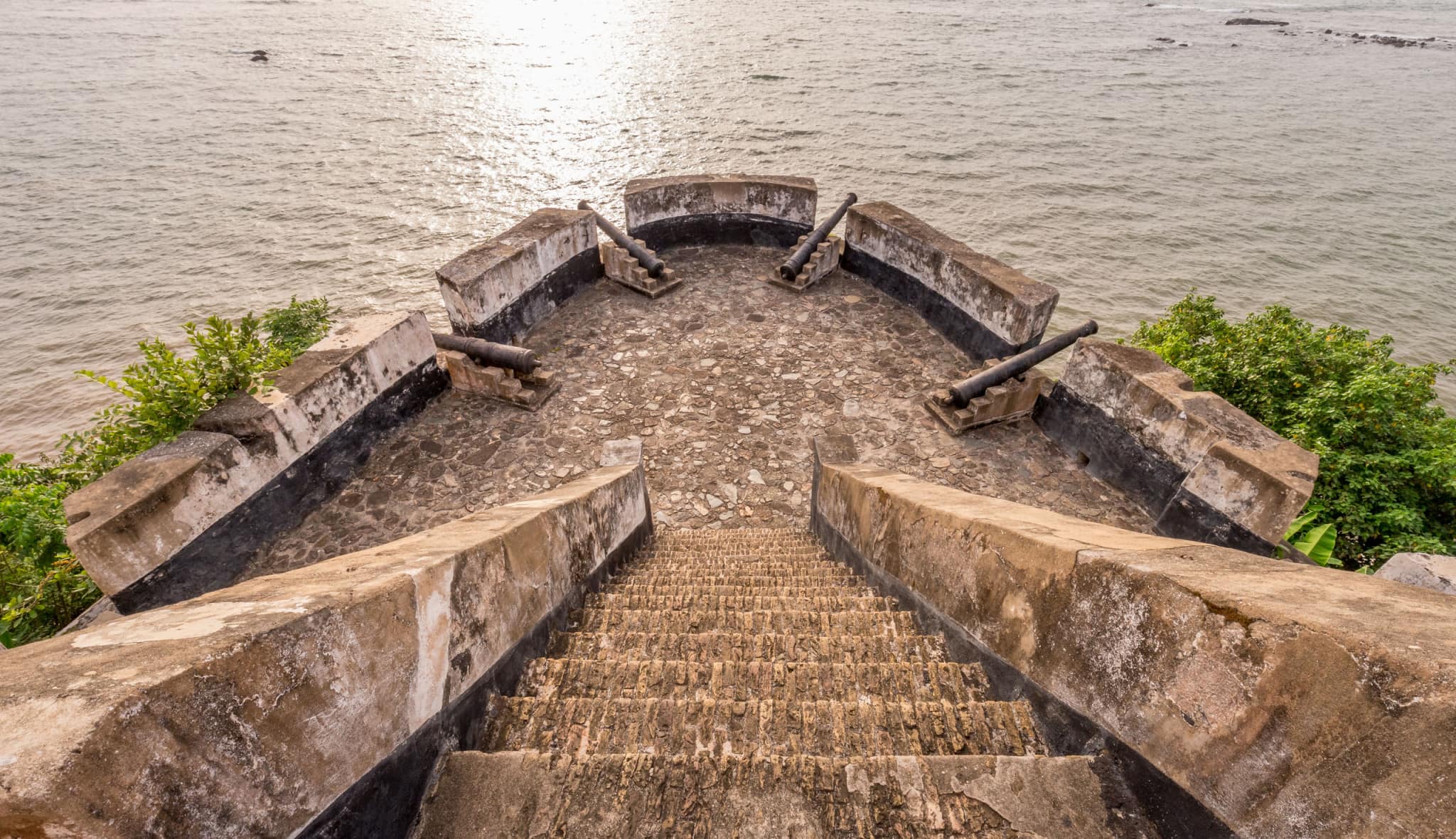 Fort Saint Antony Axim bastion cannons - GHANA - 5 lesser known slave forts; day trip from Takoradi
