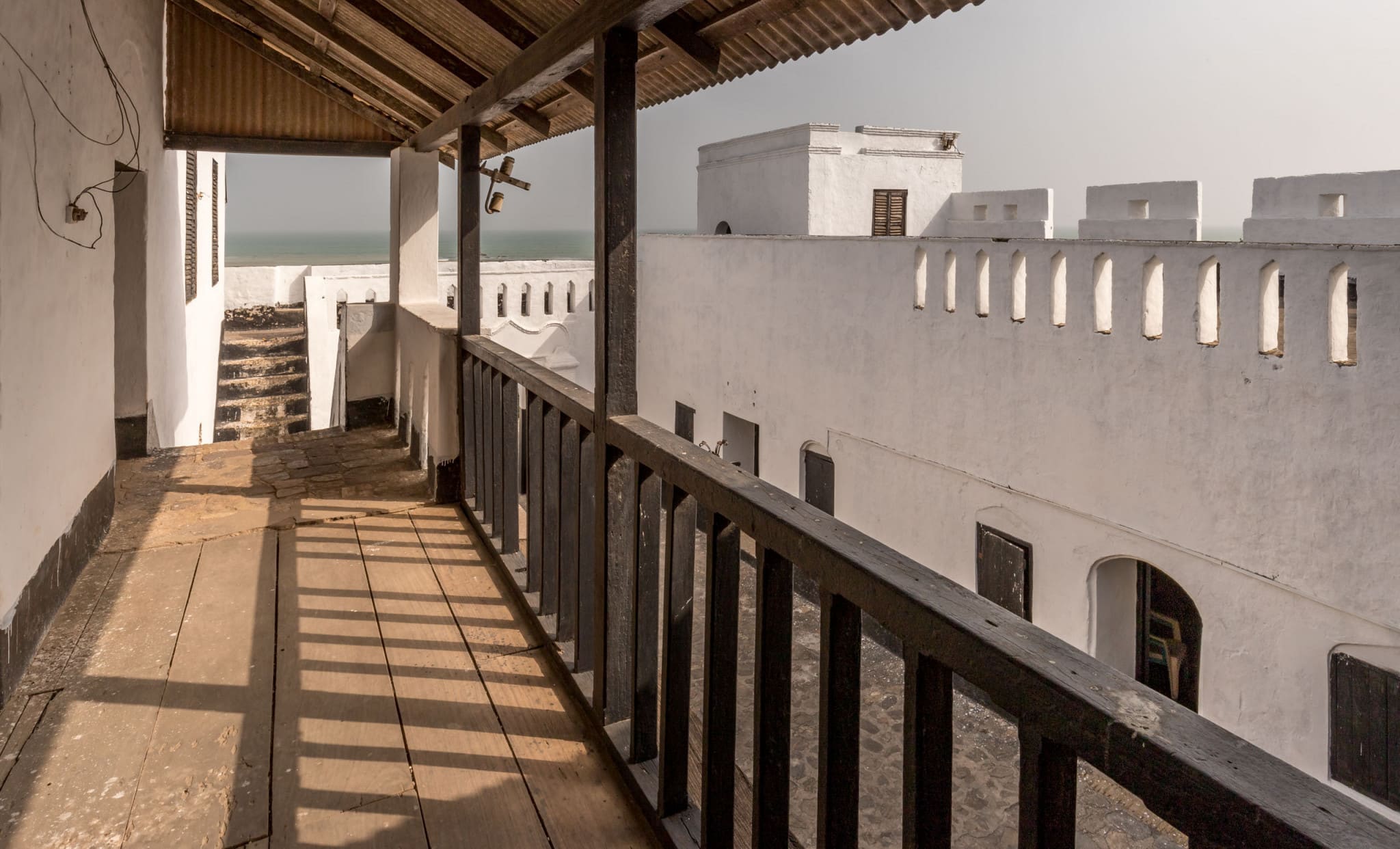 Fort San Sebastian Shama veranda - GHANA - 5 lesser known slave forts; day trip from Takoradi