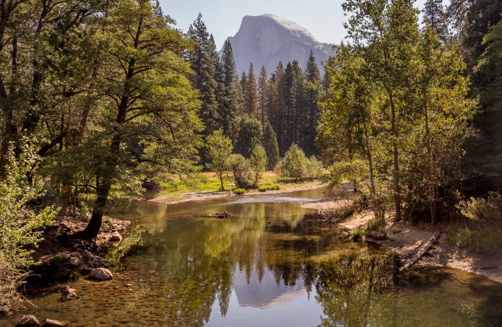 Half dome reflection - USA - The best Yosemite itinerary for first time visitors (1 or 2 days)