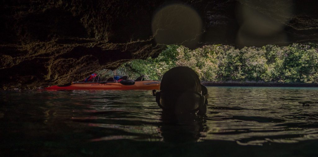 Cave Bats - PALAU - Exploring Palau's Rock Islands by kayak & snorkeling in a hidden lake