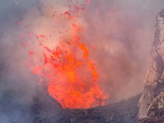 Huge lava explosion - VANUATU - Tanna Island day trip: Mt. Yasur active volcano tour