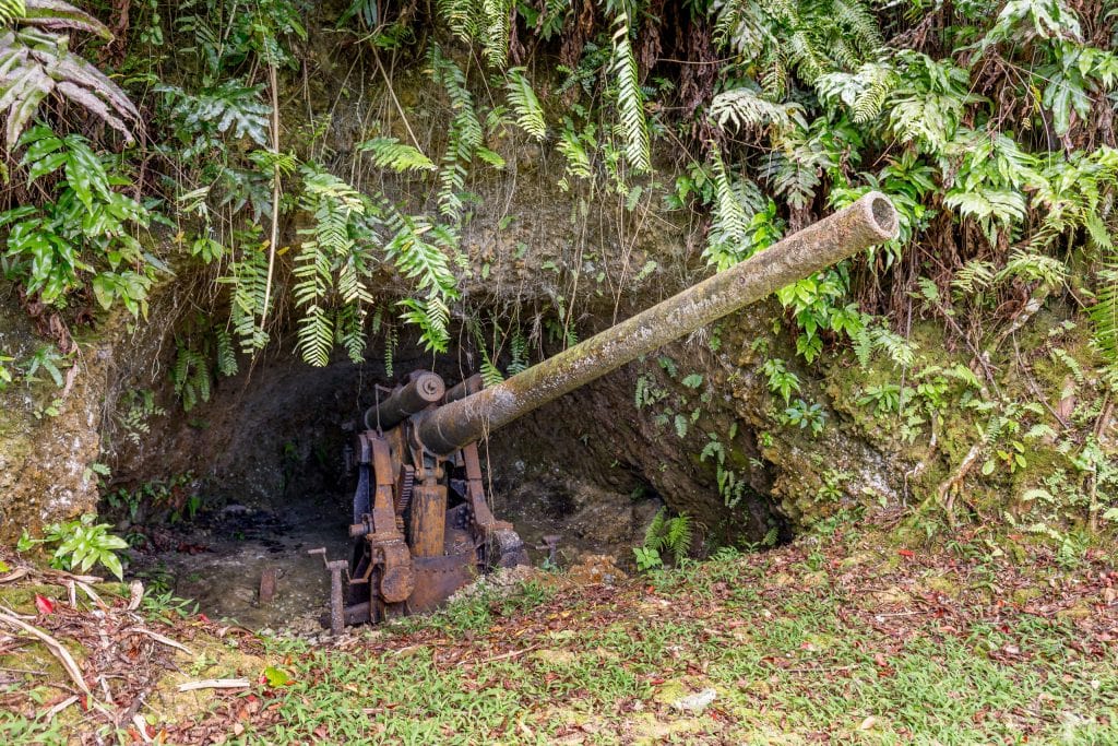 Japanese cannon - MARIANA ISLANDS - Must see places on a Rota island overnight trip; the unspoiled marianas
