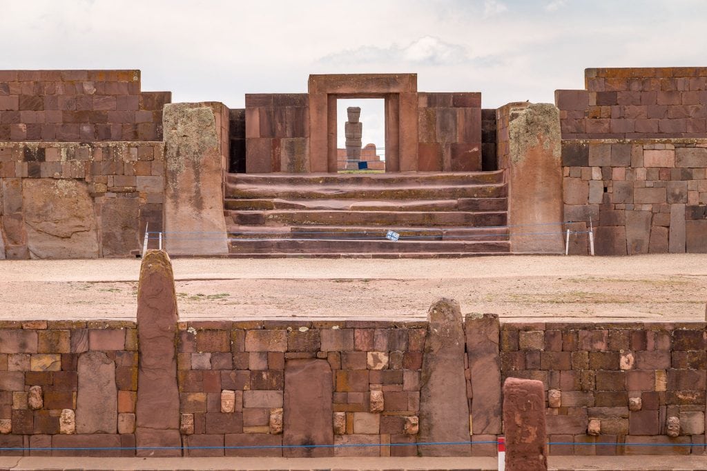 Kasasaya view from semi subterranean temple - BOLIVIA - Back to the Tiwanaku Empire; a day trip from La Paz