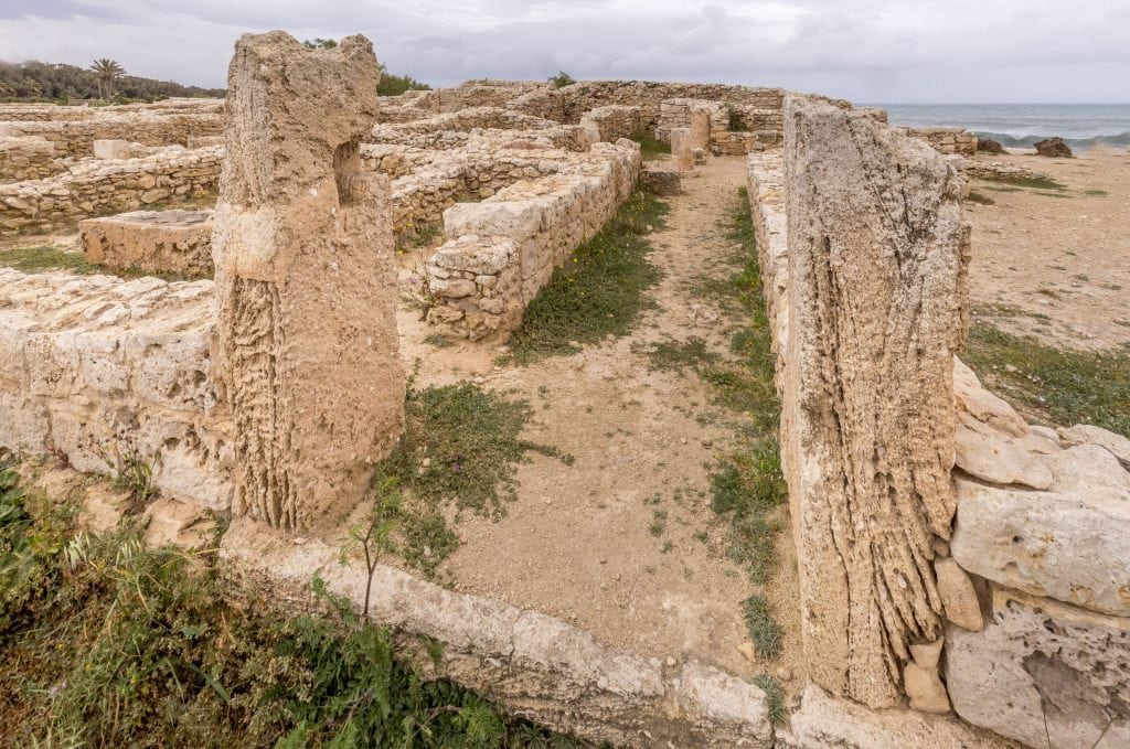 Kerkouane Punic City entrance door - TUNISIA - Kerkouane Punic town day trip from Tunis or Sousse