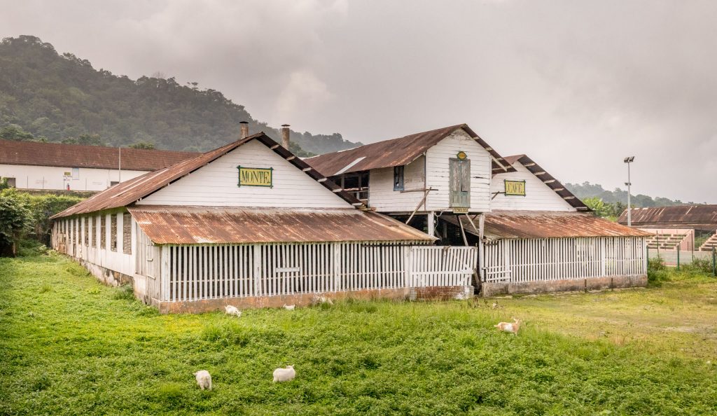 Monte Cafe processing halls exterior - SÃO TOMÉ & PRÍNCIPE - Central São Tomé day trip; culture & nature on paradise island