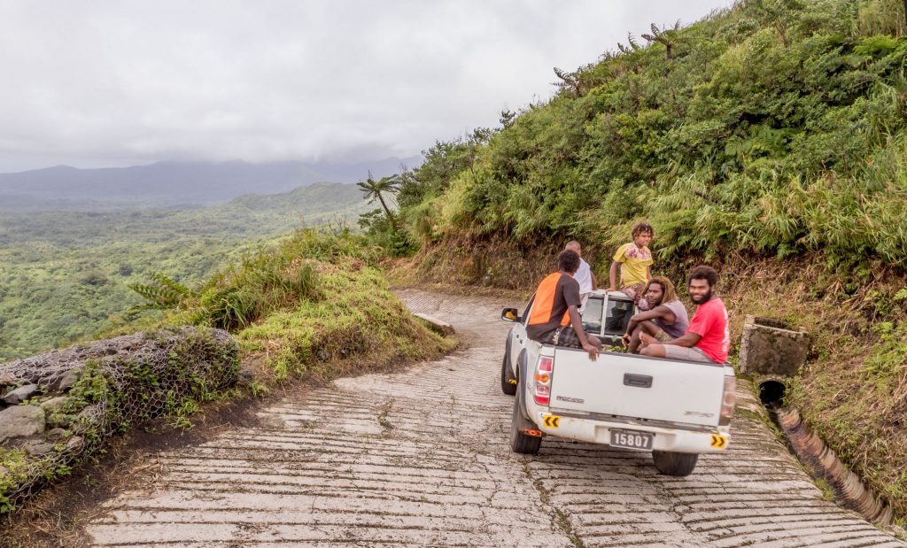 Mountain road - VANUATU - Tanna Island day trip: Mt. Yasur active volcano tour