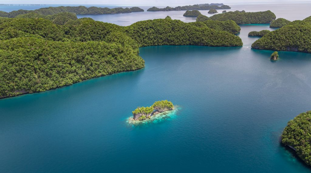 Natural Arch Bridge Wide View - PALAU - Must do: Palau helicopter tour; a bird’s eye view of paradise island