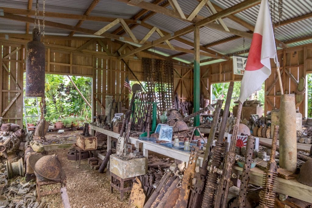 Peter Joseph WWII museum interior - SOLOMON ISLANDS - Skull Island Munda & New Georgia WWII history day trip