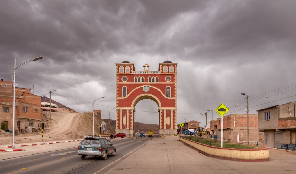 Potosi entrance arch - BOLIVIA - Sucro to Potisi and to Uyuni: Pulacayo is a must stop (and more)