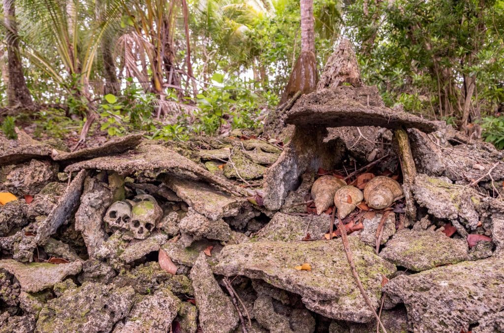 Second skull altar - SOLOMON ISLANDS - Skull Island Munda & New Georgia WWII history day trip