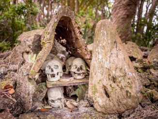 Skull altar - SOLOMON ISLANDS - Skull Island Munda & New Georgia WWII history day trip