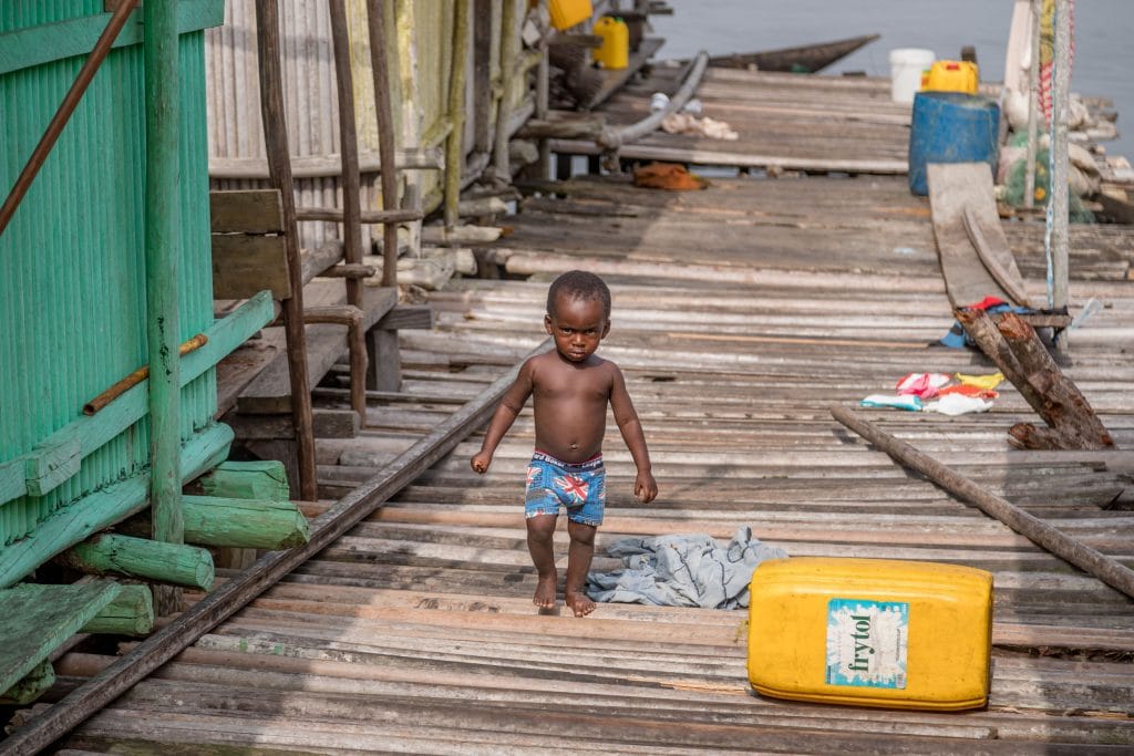 Small boy - GHANA - Stilt village Nzulezo on lake Tadane (Beyin); day trip from Takoradi