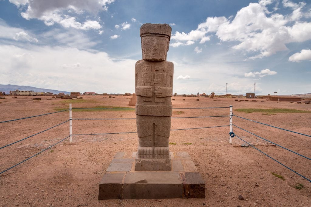 Statue the Monk - BOLIVIA - Back to the Tiwanaku Empire; a day trip from La Paz