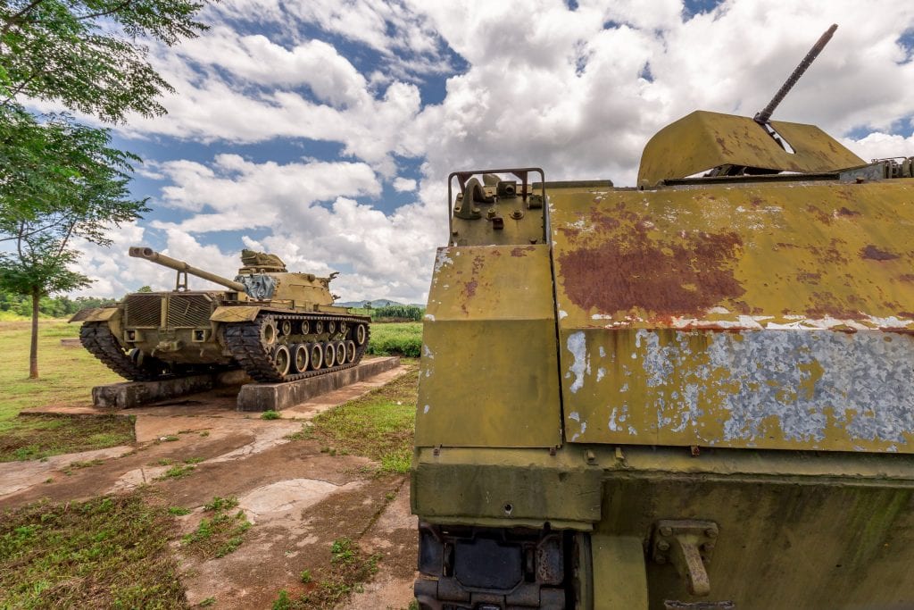 Tanks Khe Sanh Combat Base - VIETNAM - DMZ day tour from Hue; the must see places