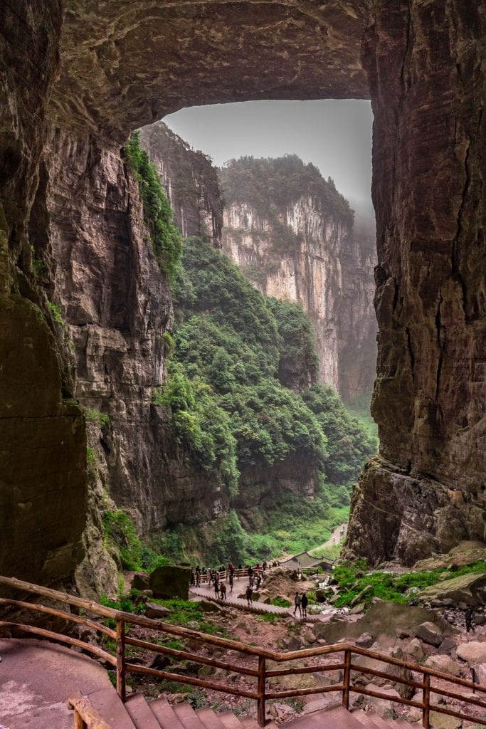 Tianlong look through Three Natural Bridges - CHINA – Wulong Karst National Park day trip from Chongqing