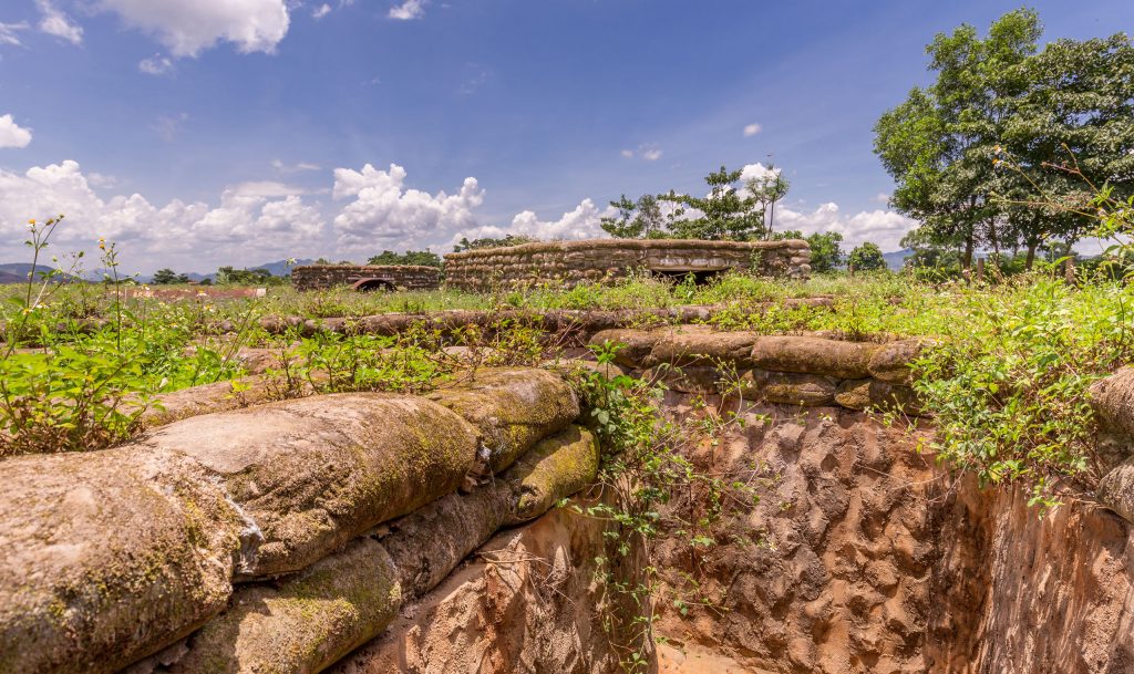 Trenches Khe Sanh Combat Base - VIETNAM - DMZ day tour from Hue; the must see places