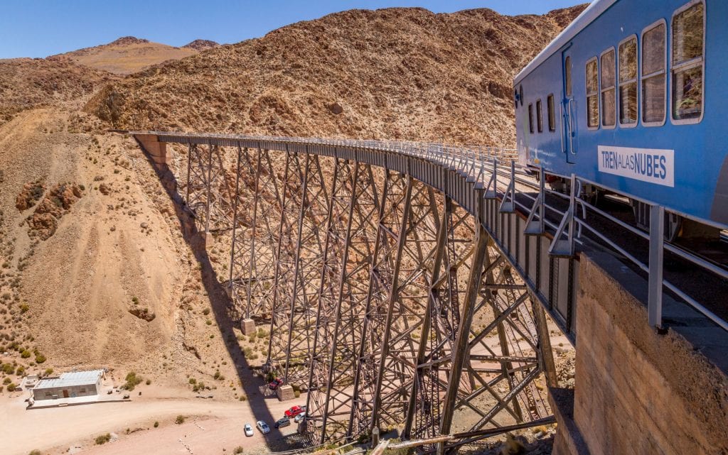 Viaduct Polvorilla view - ARGENTINA - Train to the Clouds; a must-do ride in the Andes near Salta