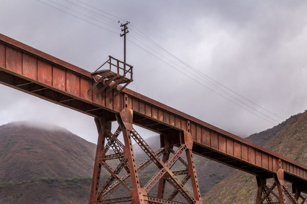 Viaducto del Toro close up - ARGENTINA - Train to the Clouds; a must-do ride in the Andes near Salta