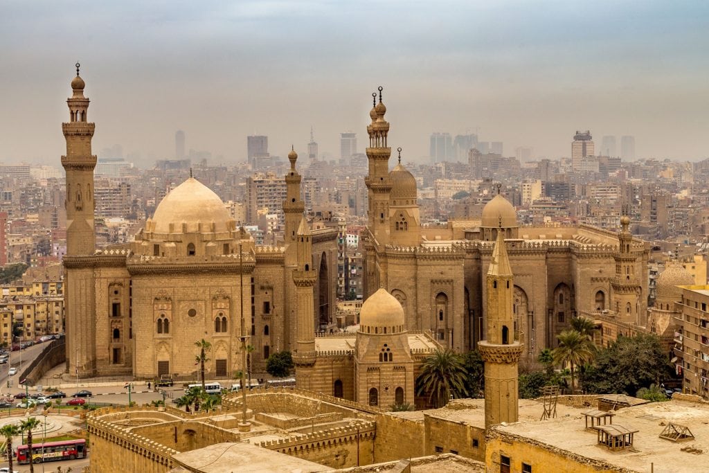 EGYPT - Islamic Cairo: The historical Muizz Street and Al-Rifai & Sultan Hassan Mosque